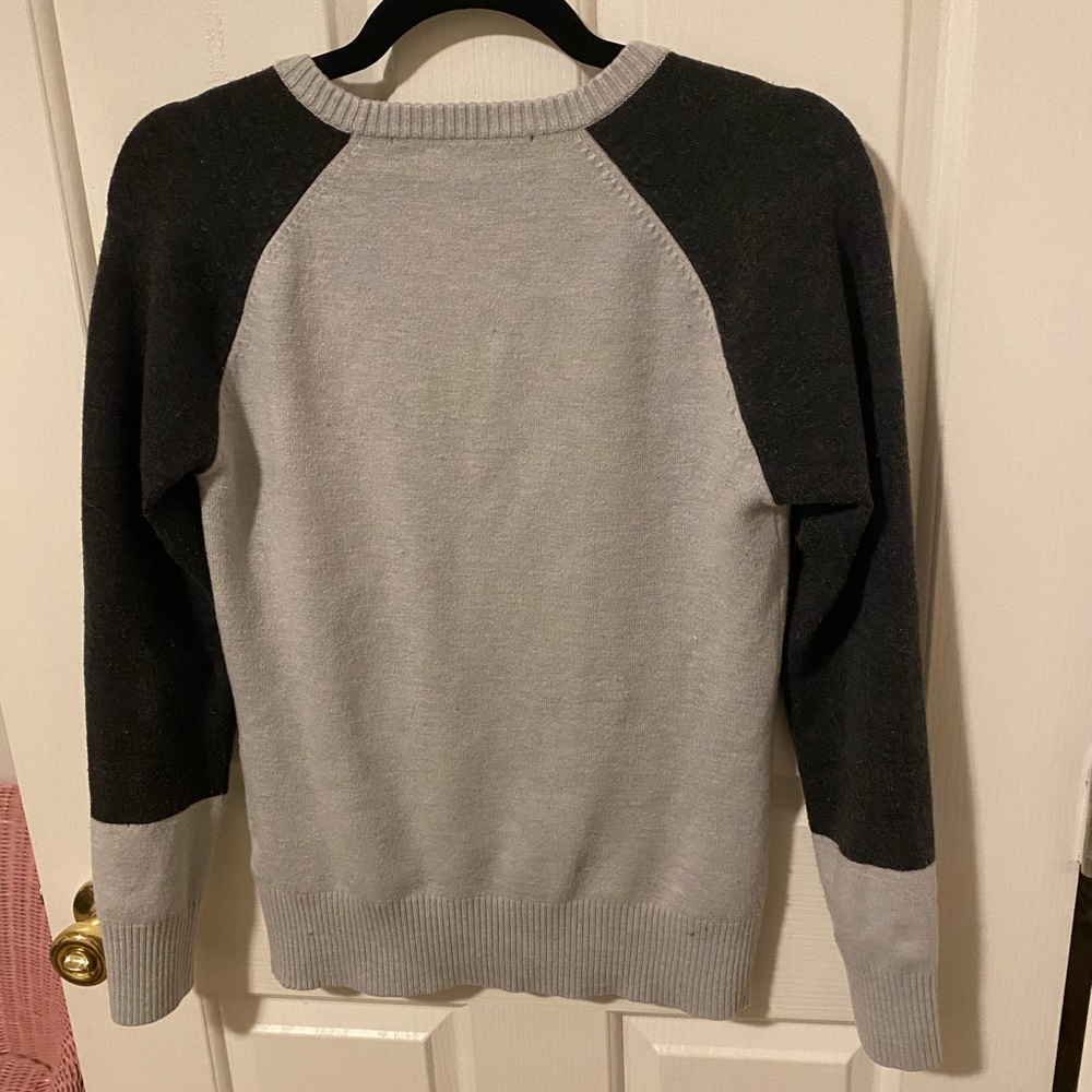 Grey French Connection Color Block Sweater